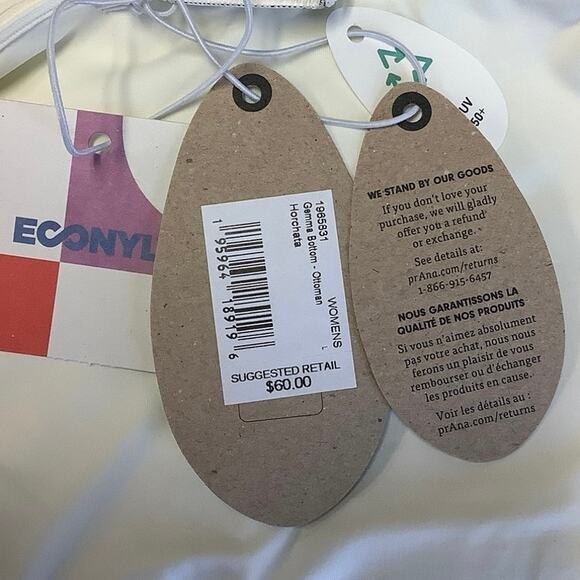 prAna Size Large Horchata Gemma Swim Bikini Bottom Ottoman Ribbed Swimwear Q5-1 - Picture 9 of 9